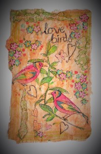 Love Birds White Background